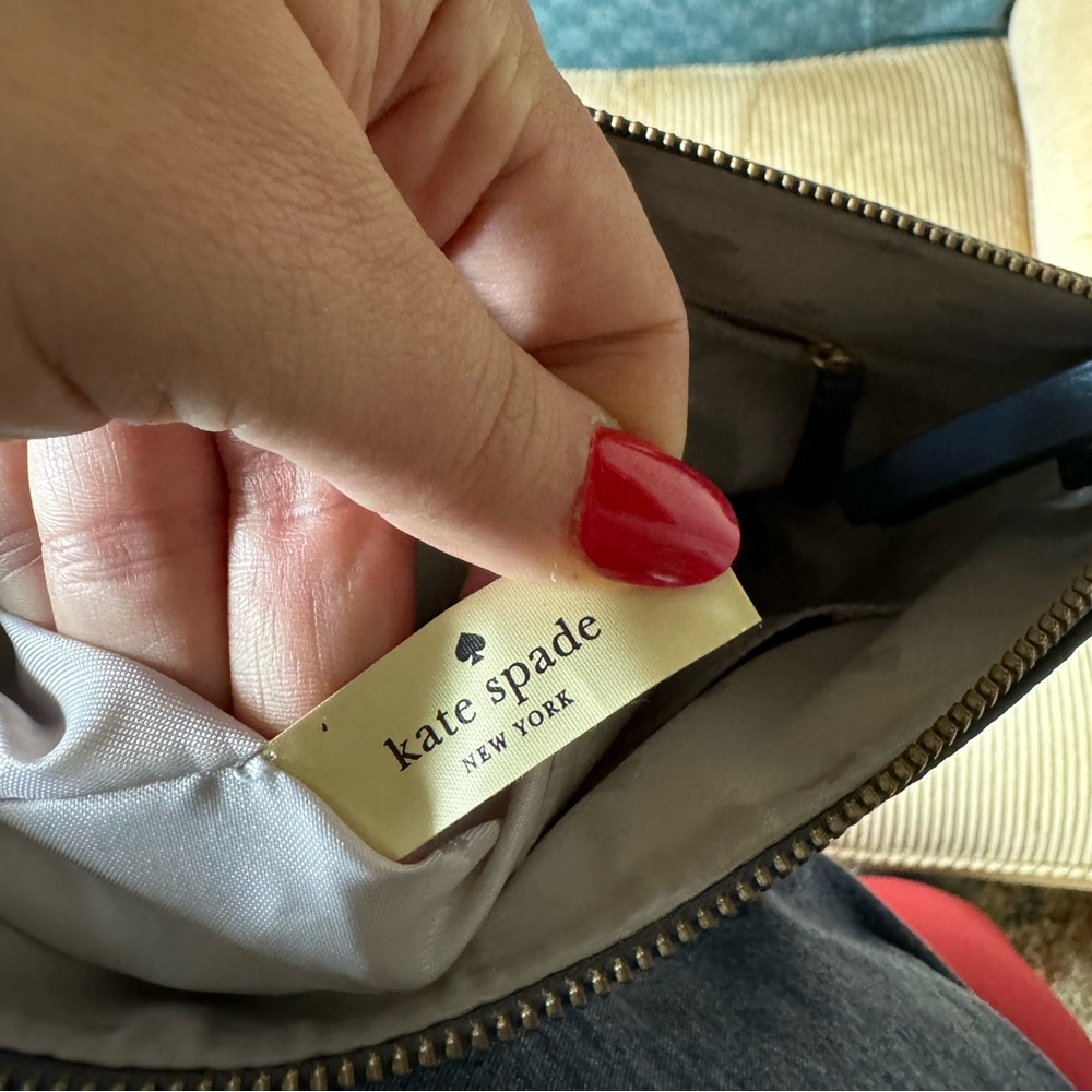NWOT Kate Spade Smokey Blue Pebbled Leather Crossbody - Picture 6 of 7